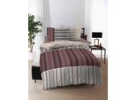 Kaeppel Mako Biancheria Da Letto In Raso Sandro 135X200 Cm + 80X80 Cm Bordeaux