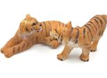 Onwomania Statuetta In Poliresina Tigre Doppio Artiglio Grande Bengala Predatore Animale Decorativo Statuetta In Poliresina Marrone 8 Cm