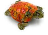 Onwomania Statuetta In Poliresina Due Tartarughe Tartaruga Animale Decorativo In Poliresina Arancione 6 Cm