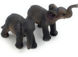 Onwomania Figura In Poliresina Elefante A Doppia Proboscide Animale Africa Animale Decorativo In Poliresina Grigio 7 Cm
