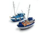 Onwomania Figurina In Poliresina Barca Da Pesca Doppia Taglierina Animale Figurina Decorativa In Poliresina Blu 7,5 Cm