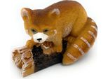 Onwomania Statuetta In Poliresina Panda Rosso Piccolo Panda Gatto Orso Animale Decorativo In Poliresina Marrone 6 Cm