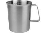 Caraffa Dosatrice Krumble Con Beccuccio - Caraffa Dosatrice Per Cucina E Forno - Caraffa Dosatrice - Pentola - Caraffa Per Mescolare - Acciaio Inossidabile - 1 Litro - 12 X 15 X 13 Cm (Ixwxh) - Argento