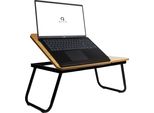 Quvio Comodino Con Portabicchieri - Comodino - Tavolino Per Laptop - Comodino Per Letto - Comodino - Regolabile - Aspetto Legno