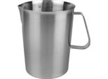 Caraffa Dosatrice Krumble Con Beccuccio - Caraffa Dosatrice Per Cucina E Forno - Caraffa Dosatrice - Utensili Da Cucina - Caraffa Per Mescolare - Acciaio Inossidabile - 2 Litri - 14,5 X 17 X 14,5 Cm (Lxlxh) - Argento