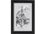 Set Per Punto Croce Permin "Barca Da Pesca"", Schema Per Il Conteggio, 9,5X14,5 Cm, 13-8376"