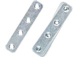 Kotarbau® Set Di 100 Piastre Forate 80 X 16 Mm Argento Zincato Connettore Piatto Connettore In Legno Interno - Esterno Piastra Forata Connettore In Acciaio Piastra Forata Barra Piatta
