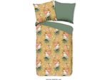 Biancheria Da Letto In Puro Renforcé 135 X 200 Cm + 1 X 80 X 80 Cm Kakatoe Giallo