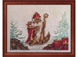 Schema A Punto Croce Nimue "Gatto Babbo Natale"", 144G"
