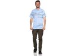 Polo Estiva Da Uomo A Manica Corta Con Motivo, Azzurro M