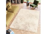 Tappeto Tapiso Silk Moderno Crema Soggiorno ÖKotex 80 X 150 Cm