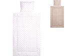 Lorelli Biancheria Da Letto Per Bambini 3 Pezzi, Piumino 140 X 95 Cuscino 43 X 35 Lenzuolo 150 X 100 Bianco Beige