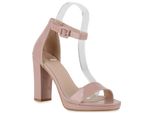 Van Hill Sandali Classici Da Donna Con Tacco A Blocco Scarpe 839444, Colore: Nudo, Taglia: 40