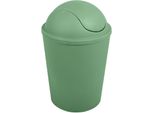 Msv Cestino Per Cosmetici Cestino Con Coperchio Basculante Da 5,5 Litri In Plastica Basil Verde