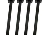 Natural Goods Berlin Standard Gambe Angolate (96°), Gambe Per Tavolo, Struttura Per Tavolo, Tavolo Da Pranzo, Scrivania, Panca, Tavolino, Nero, 72Cm