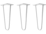 Natural Goods Berlin Gambe Hairpin, Gambe A Forcina, Gambe Per Mobili, Gambe Per Tavoli, Bianco, 30 Cm, 2 Montanti, 3 Pezzi