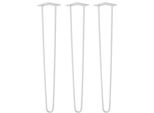 Natural Goods Berlin Gambe Hairpin, Gambe A Forcina, Gambe Per Mobili, Gambe Per Tavoli, Bianco, 71 Cm, 2 Montanti, 3 Pezzi
