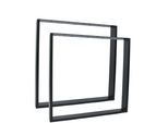 Natural Goods Berlin Mobili Rechteck, Guide Per Tavolo, Gambe Per Tavolo, Struttura Per Tavolo, Tavolo Da Pranzo, Panca, Tavolino, Nero, L70Xh72 Cm, 2 Pezzi