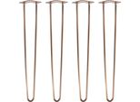 Natural Goods Berlin Gambe Hairpin, Gambe Per Capelli, Gambe Per Mobili, Gambe Per Tavoli, Oro Rosa Antico, 71 Cm, 2 Montanti, 4 Pezzi