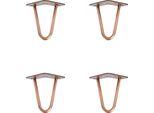 Natural Goods Berlin Gambe Hairpin, Gambe Per Capelli, Gambe Per Mobili, Gambe Per Tavoli, Oro Rosa Antico, 15 Cm, 2 Montanti, 4 Pezzi