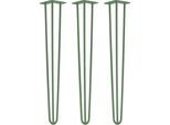 Natural Goods Berlin Gambe Hairpin, Gambe A Forcina, Gambe Per Mobili, Gambe Per Tavoli, Verde, 71 Cm, 3 Montanti, 3 Pezzi