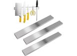 Set Di 4 Binari Magnetici Autoadesivi 40 Cm - Binario Portacoltelli In Acciaio Inox Senza Foratura | Binario Magnetico Per Utensili E Attrezzi Da Cucina | Binario Portautensili Con Nastro Adesivo | Portacoltelli Da Parete | Portautensili