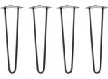 Natural Goods Berlin Gambe Hairpin, Gambe A Forcina, Gambe Per Mobili, Gambe Per Tavoli, Antracite Industriale, 45 Cm, 2 Montanti, 4 Pezzi