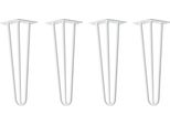 Natural Goods Berlin Gambe Hairpin, Gambe A Forcina, Gambe Per Mobili, Gambe Per Tavoli, Bianco, 35 Cm, 3 Montanti, 4 Pezzi