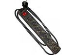 Presa Multipla Edm Con Interruttore A 6 Prese 3X1,5 Mm 1,5 M Nero Taglia Unica / Spina Ue Nero Taglia Unica