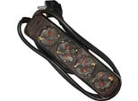 Edm Schuko 4 Prese Di Corrente Presa Multipla 1,5 M Nero Taglia Unica / Eu Plug Nero Taglia Unica
