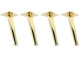 Natural Goods Berlin Piedini Per Mobili Conical, Piedini Per Letti, Divani E Armadi, Oro, 18 Cm, 4 Pezzi