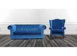 Set Di Divani Chesterfield Imbottitura Divano Tessile Set Sedia Ad Ala