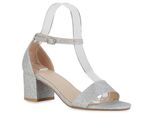 Van Hill Donna Sandali Strappy Scarpe Glitter Party 839959, Colore: Argento, Taglia: 37