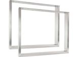 Natural Goods Berlin, Guide Per Mobili Rechteck 70X30 In Acciaio Inox, Guide Per Tavoli, Gambe Per Tavoli, Struttura Per Tavoli, Tavolo Da Pranzo, Panca, Tavolino, L80Xh72 Cm, 2 Pezzi