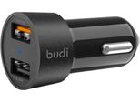 Budi - Caricabatterie Da Auto Qc 3.0/2 Usb Con Indicatore Led