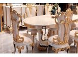 Sala Da Pranzo Sedia Sedie Legno Lusso Sala Da Pranzo Tessuto Stile Barocco Rococò
