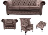 Set Di Divani Chesterfield Imbottiti Divano Divano In Pelle Set Di Sedili Poltrona 416