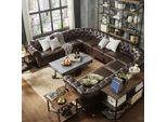 Divano Chesterfield Divani Imbottiti Divani Divani In Pelle Set 3+2+1 Nuovo #396