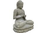 Figura Di Buddha Murwara Con Il Gesto Sulla Ruota Tornitura 38 X 24 X 50 Cm