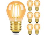 Zmh 6 Pezzi Led Lampadina E27 Lampada Vintage G45 Lampadina Edison Lampadina 2700K 4W Lampadina Bianco Caldo Vetro Retrò Per Casa Hotel Bar Caffè