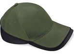 Beechfield , Cappellino Da Competizione Teamwear , Verde Oliva , Nero , Taglia Unica