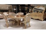 Lussuoso Set Sala Da Pranzo Tavolo Sedia Cassettiera Specchio Sedie Tavolo 7 Pezzi.