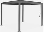 Pergola Bioclimatica 3X3M Alluminio E Acciaio, Lamelle Orientabili, Antracite