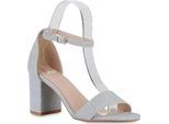 Van Hill Donna Sandali Strappy Scarpe Glitter Party 840156, Colore: Argento, Taglia: 38
