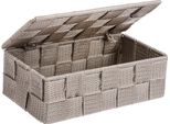 Cestino Portaoggetti Con Coperchio Adria Taupe Mini