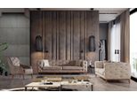 Chesterfield Design Divano Tappezzeria Divano Moderno Set 3+3+1 Set Nuovo