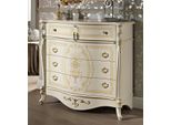 Cassettiera In Legno Bianco 125 X 59 X 118 Cm Jvmoebel