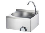 Lavamano Per Montaggio A Parete 400X400X225 Mm Con Comando A Ginocchio Incl. Rubinetto, Con Alzatina