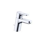 Kludi Pure&Easy Mitigeur Monocommandé Pour Lavabo, Hauteur De Bec 70Mm, Garniture D'éCoulement En MéTal, 3.8 L/Min, Ecoplus, Chrome, 373880565WR4, 373880565WR4