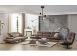 Set Di Divani Divano 4+3+1 Posti Poltrona Lusso Similcuoio Marrone Jvmoebel